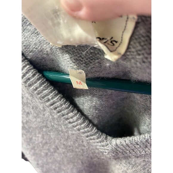 Jacobson’s Made In Scotland Mens 100% Lambs Wool Sweater Gray Size M - Picture 4 of 11